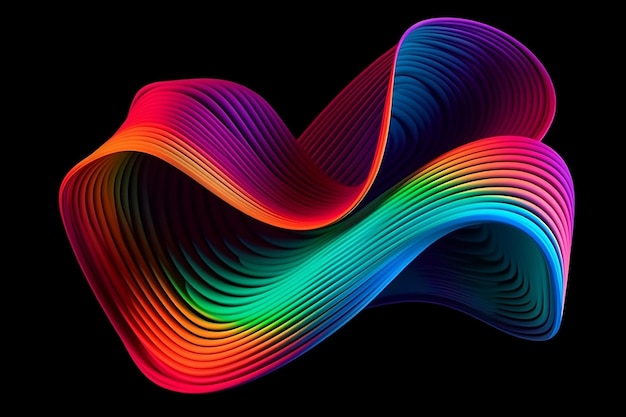 abstract colorful wave Generative AI