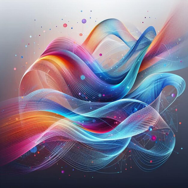 Photo abstract colorful wave transparent stylish background