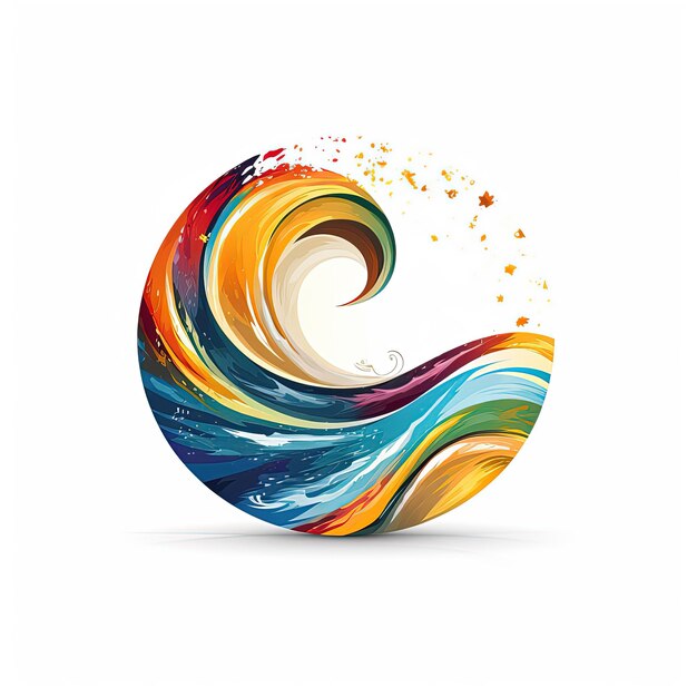 abstract colorful wave on white background vector illustration