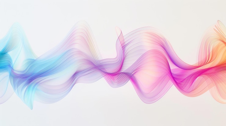 Photo abstract colorful wave