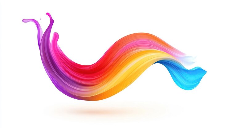 Photo abstract colorful wave