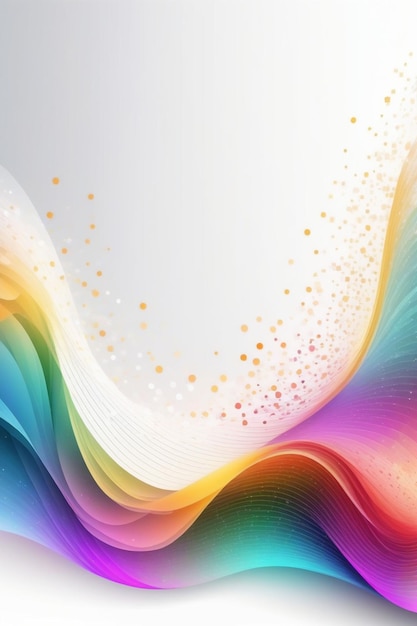 Abstract colorful waves on a bright background