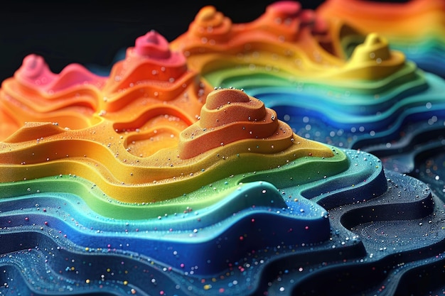Абстрактные красочные волны цифровая связь фон обои дизайн изображений