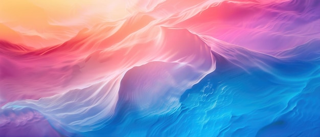 Abstract Colorful Waves in Fluid Art Style Vibrant abstract waves flowing in a fluid art style with a blend of pink blue and purple hues creating a dynamic background