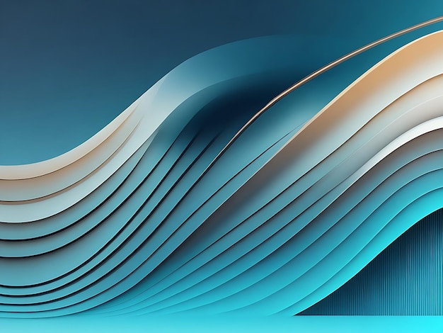 Abstract colorful waves gentle background AI generated