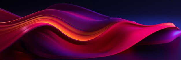 Abstract colorful waves of liquid neon Glow neon light Laser lines