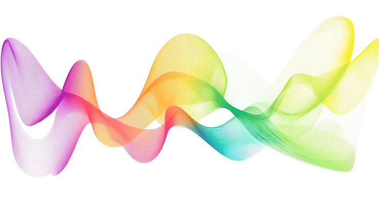 Photo abstract colorful waves