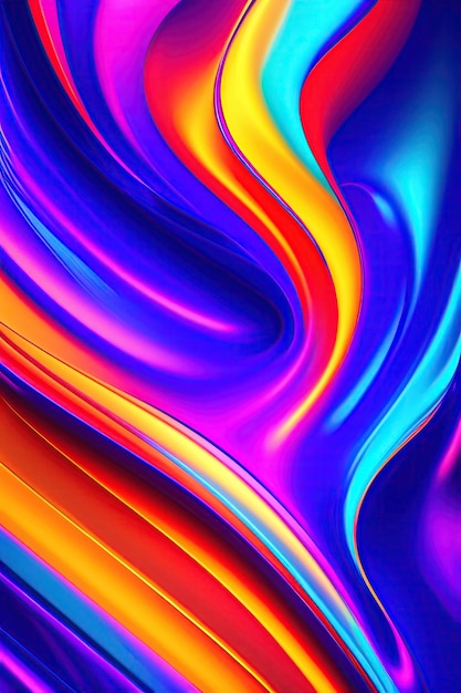 Abstract colorful wavy background in bright neon blue and purple colors Modern colorful wallpaper