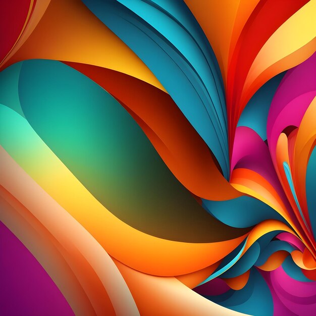 Abstract colorful wavy illustration for wallpaper and background