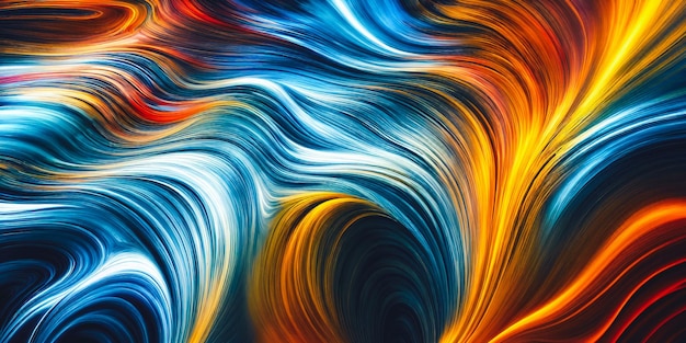 Abstract colorful wavy lines backgound concept Generative AI