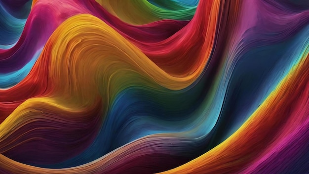 Abstract colorful wavy lines