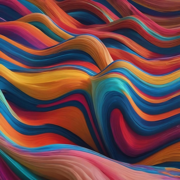 Abstract colorful wavy lines