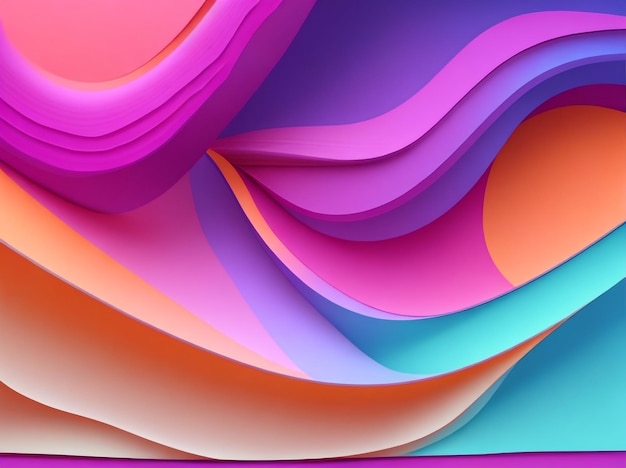 Abstract colorful wavy modern background a vibrant visual symphony