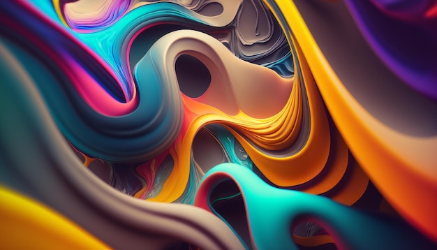 Abstract colorful with bright and colorful abstract pattern Generative AI