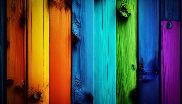 Abstract Colorful wooden background