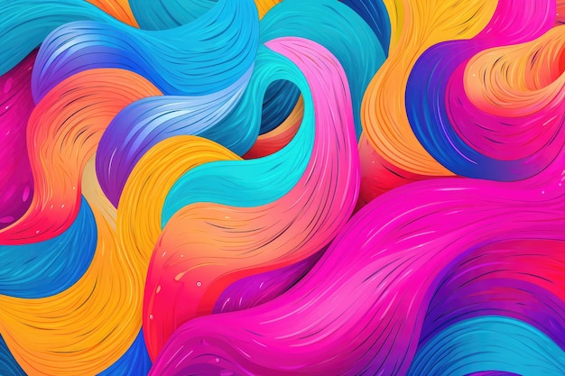 Abstract colorfull wallart mockup generative ai