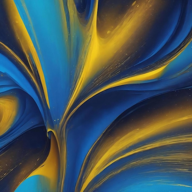 Abstract colors spray graphic design blue gradient background with yellow