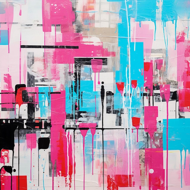 Abstract Colorscapes Vibrant Oil Painting as a Striking Background AI Generated