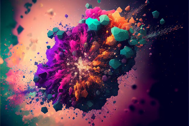 Abstract of colour splash in illustarator