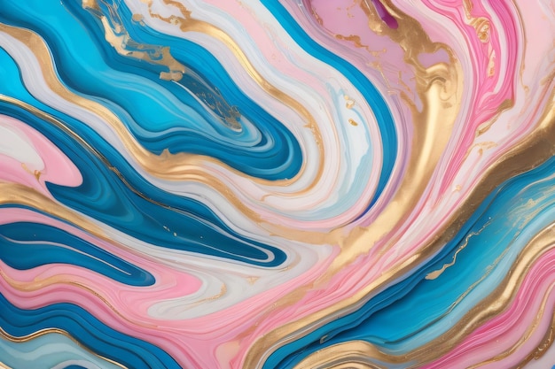 abstract colourful blue and pink marble paint background