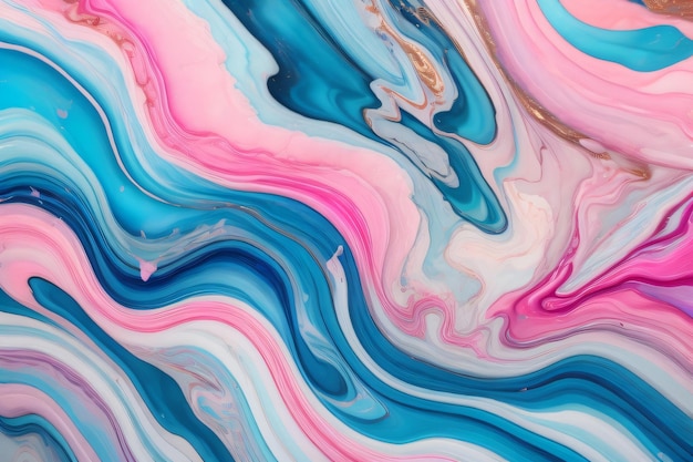 abstract colourful blue and pink marble paint background