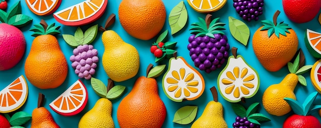 Фото Абстрактные красочные фрукты фон фрукты веб-сайт баннерный фон