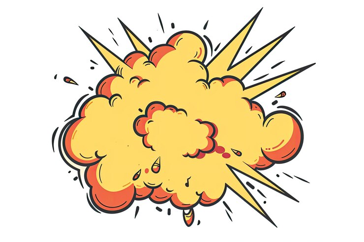 Photo abstract comic book explosion image