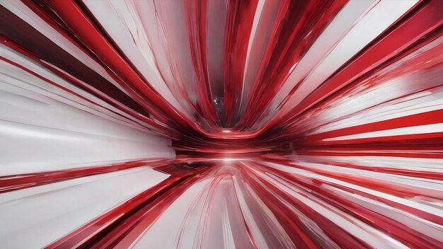 Abstract composition of red waveforms against a white digital background creating a visually captiva