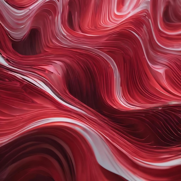 Abstract composition of red waveforms against a white digital background creating a visually captiva
