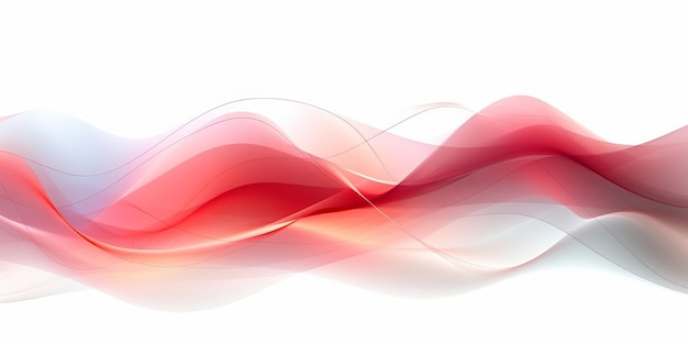 Abstract composition of red waveforms against a white digital background creating a visually captivating display that combines vibrant colors with a digital aesthetic Generative Ai