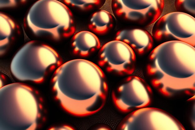 Abstract composition with balls in different sizes