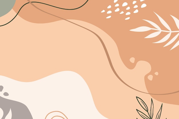 abstract composition with organic shapes and earth tones
