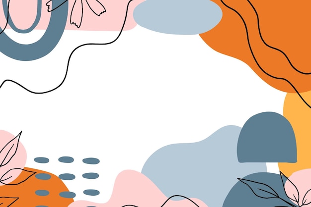 abstract composition with organic shapes and pastel colors