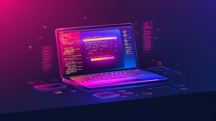 Photo abstract computer script code programming code screen of software developer software programming