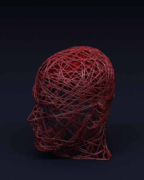 Foto abstract concept kleurrijk van mannen en zijn hersenen 3d rendering