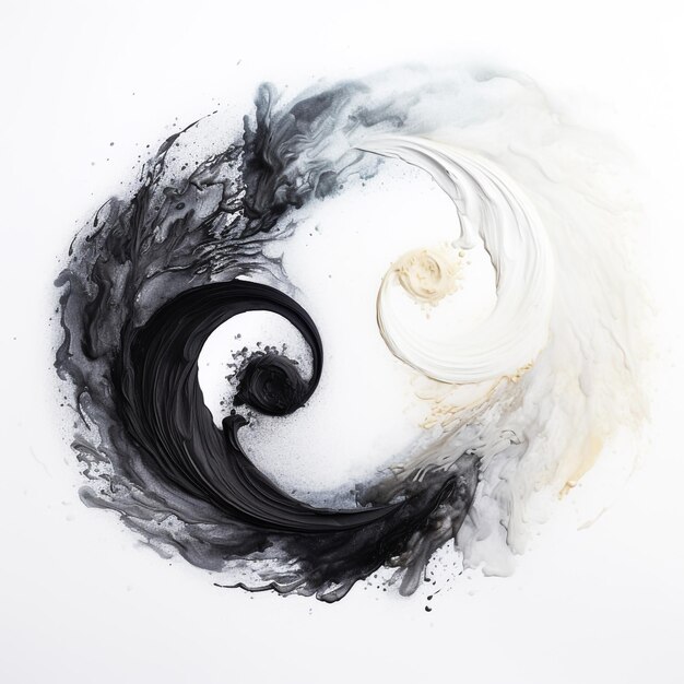 Foto concetto astratto del simbolo yin yang