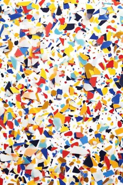 Abstract confetti pattern on a white background created with generative ai