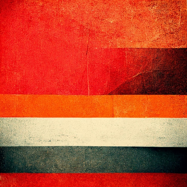 Photo abstract contemporary modern watercolor art minimalist orange and red shades illustration