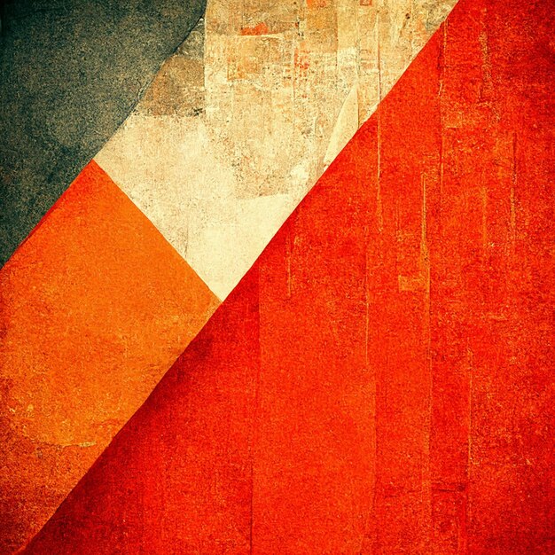 Abstract contemporary modern watercolor art Minimalist orange and red shades illustration