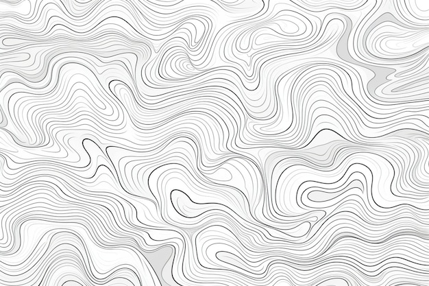 Фото Абстрактные контурные линии на белом фоне