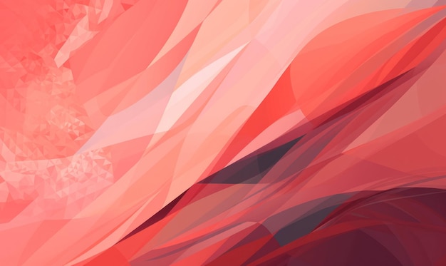 Abstract coral color background or wallpaper with angles polygons triangles concave geometries