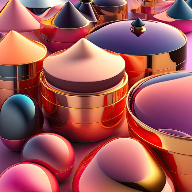 Abstract cosmetic 3d background