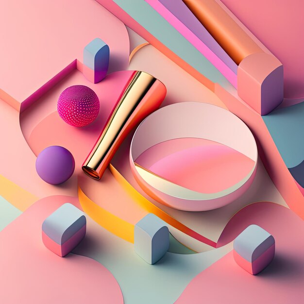 Abstract Cosmetic 3D Background