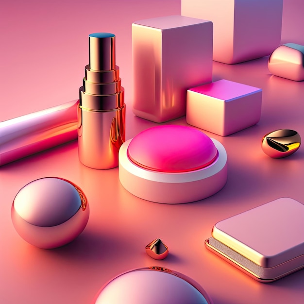 Abstract Cosmetic 3D Background