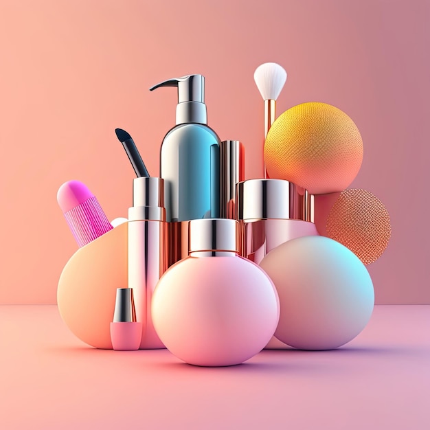 Abstract Cosmetic 3D Background