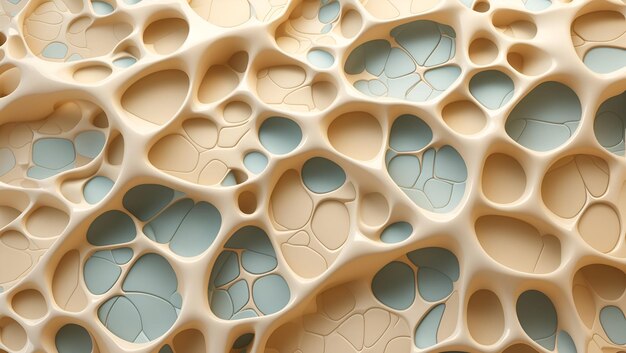 Abstract cream color 3d voronoi texture overlaid patterns background design