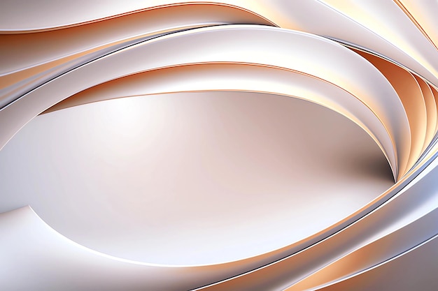 Abstract creamy soft illustration with wavy forms Elegance composition Created with generative AI