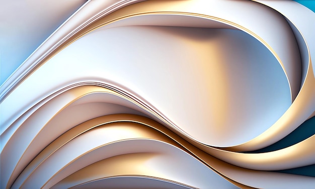 Photo abstract creamy soft illustration with wavy forms vibrant composition created with generative ai