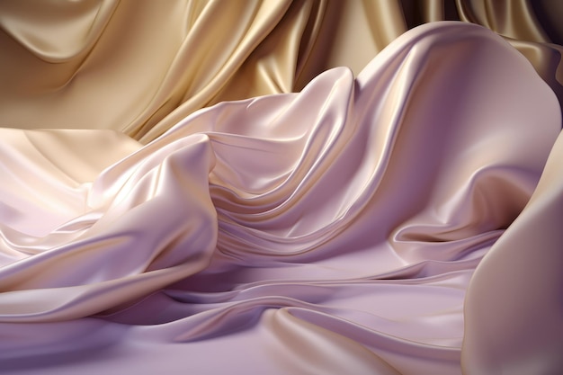 Abstract creative background of soft silky waves in pqstel colors