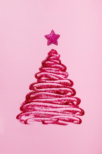 Абстрактная креативная рождественская елка из блестящего геля Пустая рождественская открытка